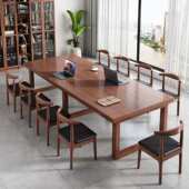 全实木客厅2.0米3.0米书桌简约现代家用双人书房学习大长款 电脑桌