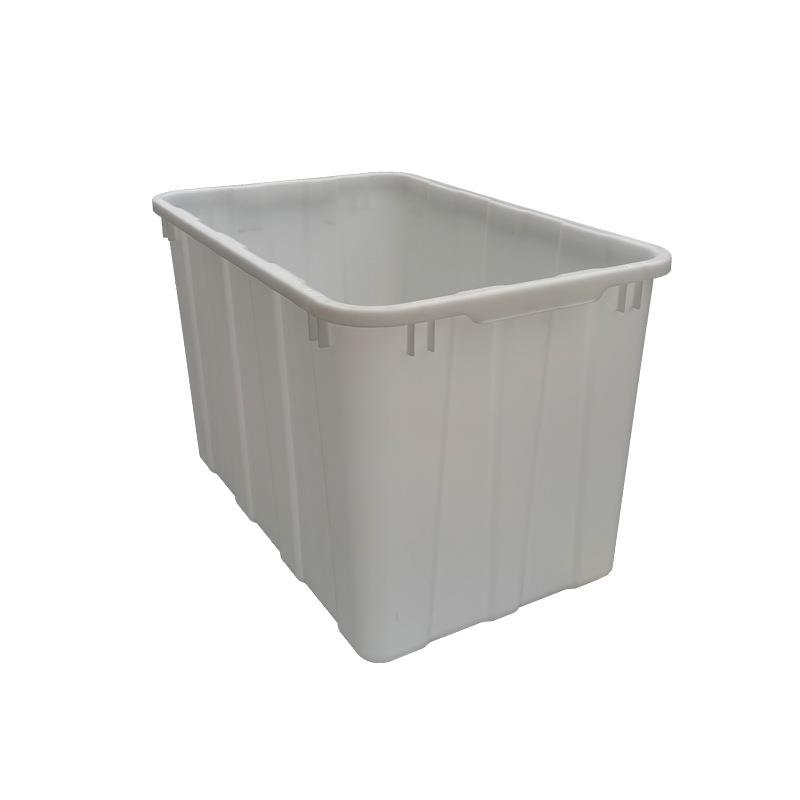大号塑料周转箱1米带盖塑料筐可套叠加厚水箱500L长方形塑胶箱批 - 实物图