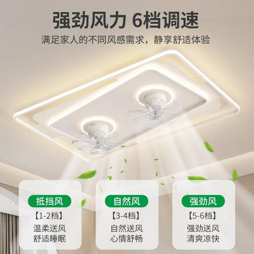 防蓝光静音年新款护眼吸顶灯现代简约正吊扇灯风扇客厅