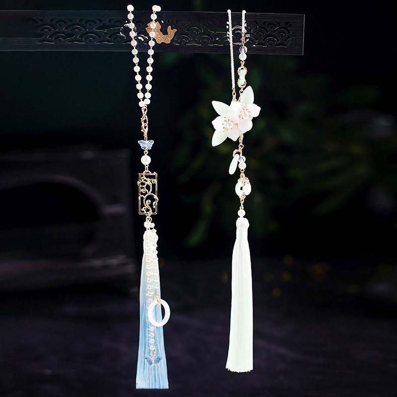 汉服配饰品琉璃花朵流苏禁步环挂坠古风腰带坠腰饰挂件宋风明制女