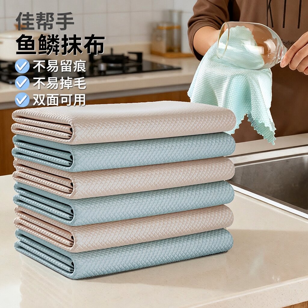 佳帮手【双面】鱼鳞抹布