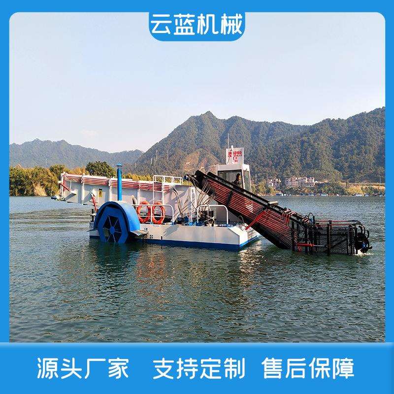 水草收割水葫芦打捞设备 水浮萍打捞船 全自动割草船保洁船