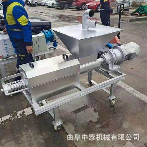 家禽粪污水分离机猪场脱水挤压机卧式全不锈钢干湿甩水机螺旋出料