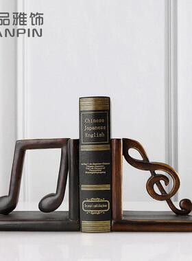 北欧美式复古摆件 树脂艺术书挡书靠装饰品 家居书房玄关书柜摆设