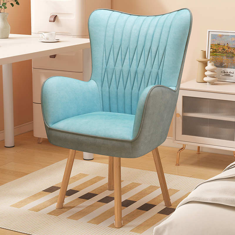 电脑椅子家用靠背舒服久坐实木化妆椅懒人宿舍大学生学习书桌转椅