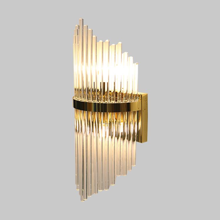 后现代设计师创意轻奢水晶壁灯法式简约个性卧室床头背景过道灯