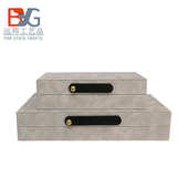 高档书柜首饰盒新样板间皮质摆件收纳盒家居批发中式 饰奢 轻玄关装