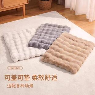 猫窝秋冬猫垫子睡觉用猫狗垫宠物毛绒加厚泡泡趴趴垫小狗保暖睡垫