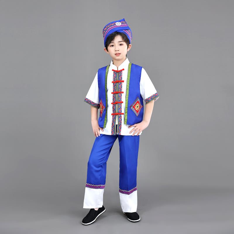 正品广西壮族月三舞蹈演出服苗族童土家黎族侗族族表演服儿民族三