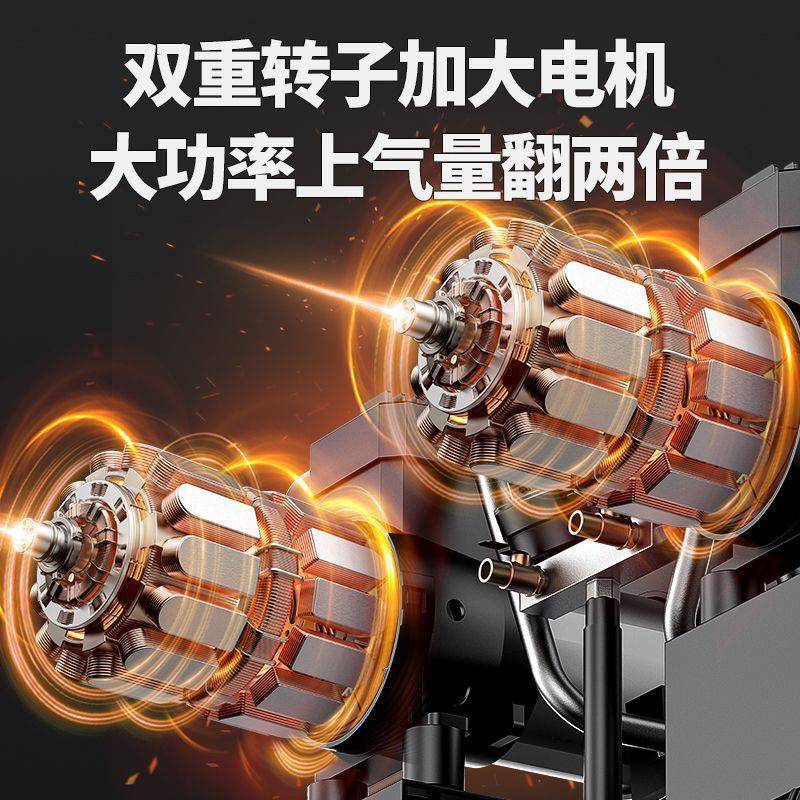 普空压机打气泵佳小型2工20v空气压缩机无油漆静音RJP高压木喷冲