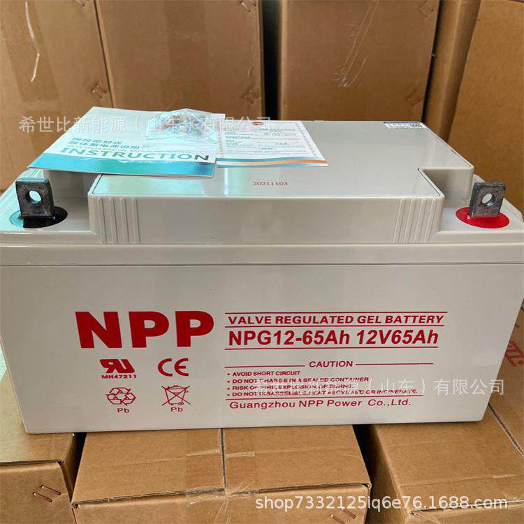 耐普蓄电池NPG12-100Ah光伏发电免维护12v100ah胶体NPP储能电池