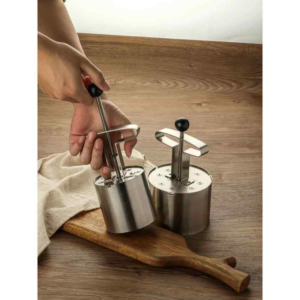 蜂窝煤炒饭米饭模具手压式酒店餐厅煤球蛋糕火焰饭团不锈钢糯米磨