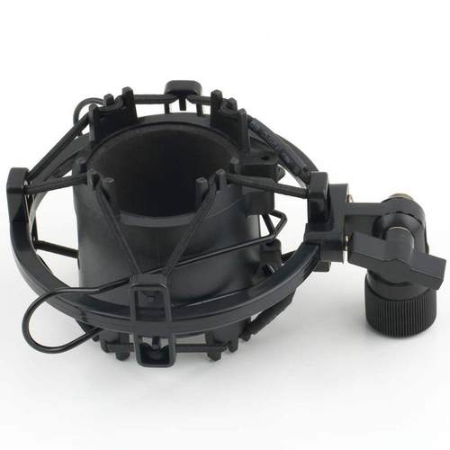 录音麦克风半金属防震架 话筒防震架 黑色防震避震话筒夹