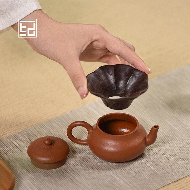 南美酸枝木投茶器实木茶漏茶滤茶斗入茶器漏斗滤茶器复古茶道配件