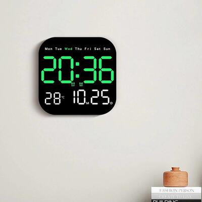 Digital Wall Clocks Temperature Date Week Dispaly Electronic