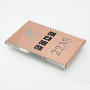 直供不锈524门钢水晶门牌门显酒店宾馆体联组合LE智D侧发光能触摸