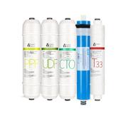 家用净水器滤芯通用全套五级反渗透反渗透膜10英寸韩国快接一体式