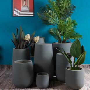 北欧简约陶瓷花盆室内客厅花架子室外阳台绿植特大号黄金葛大号摆