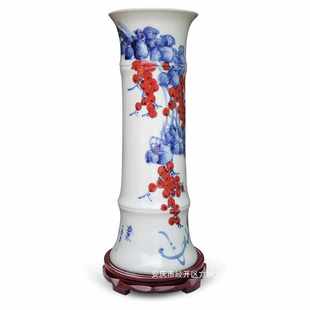 厂家插花装饰品景德镇富贵竹花瓶水培加厚号直筒高大摆件客厅落地