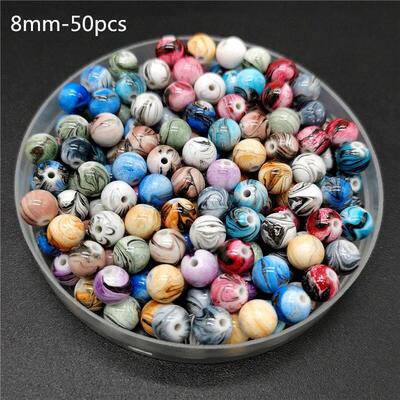 8mm-20mm Round Shape Beads Jewelry Making Acrylic Beads Mult