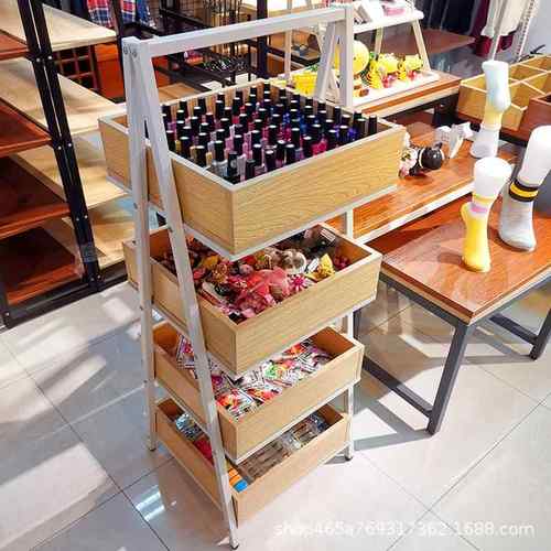 优品A字架指甲油货架展示架饰品店面膜架促销架置物架展架简约木