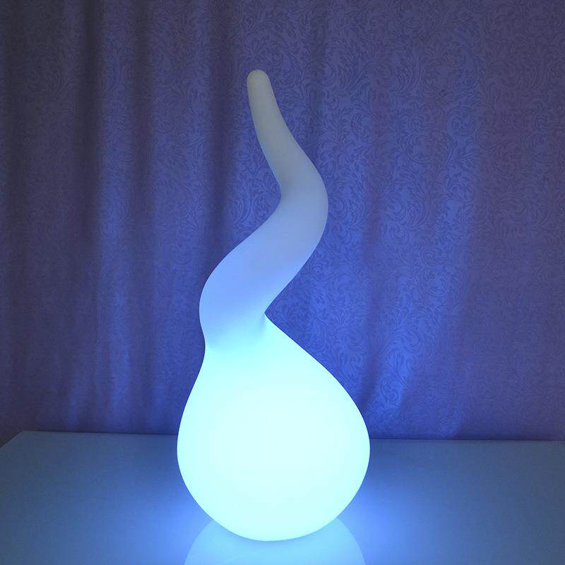 酷擎LED火焰灯发光家具景观装饰灯花园客厅水滴落地灯七彩灯