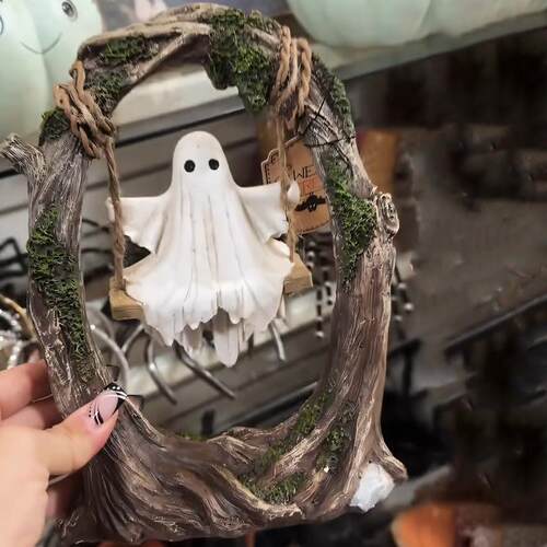 跨境新品Halloween Swing Ghost Decoration 万圣节秋千鬼魂装饰