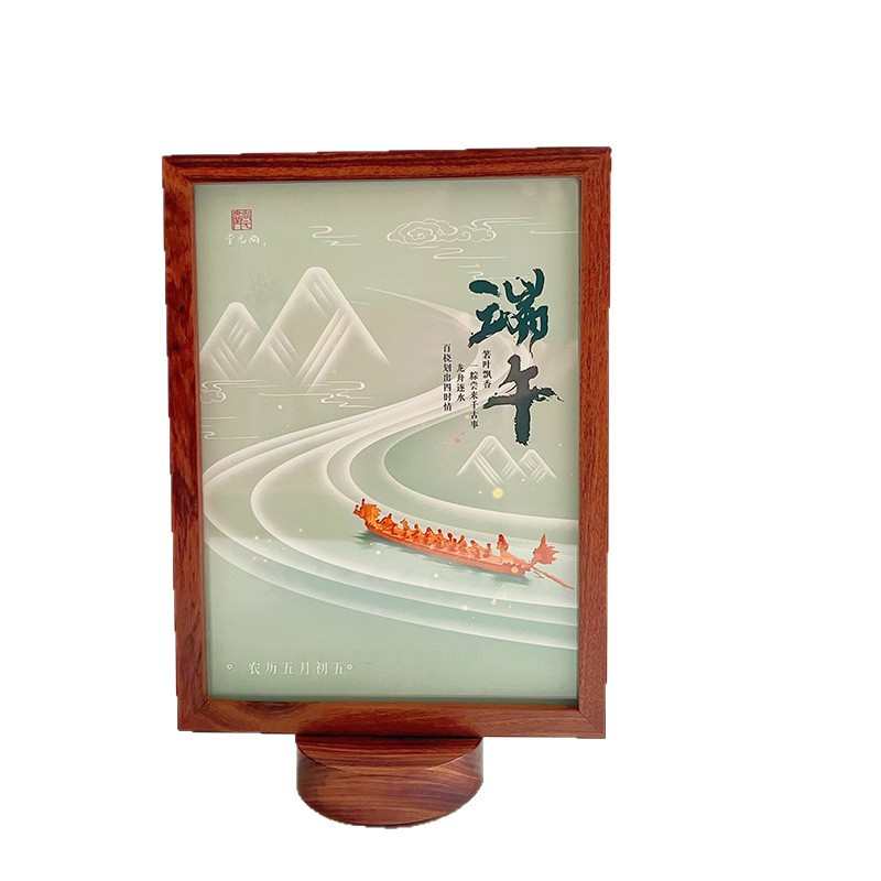 酸枝木相框亚克力镜面木质工艺品摆件上午礼品送礼好物木质相框