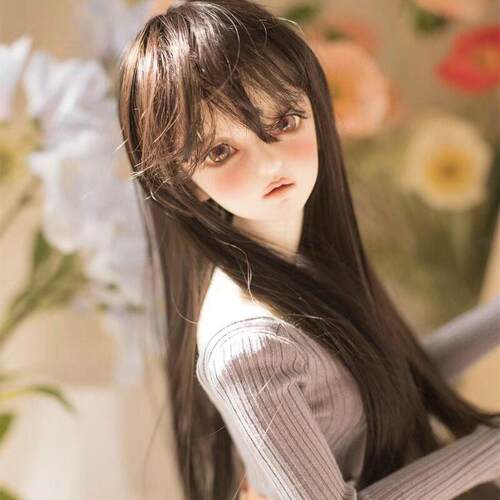 6分BJD/SD夜萝莉娃娃水母头柔软丝渐变假发娃娃配件波浪卷发假毛