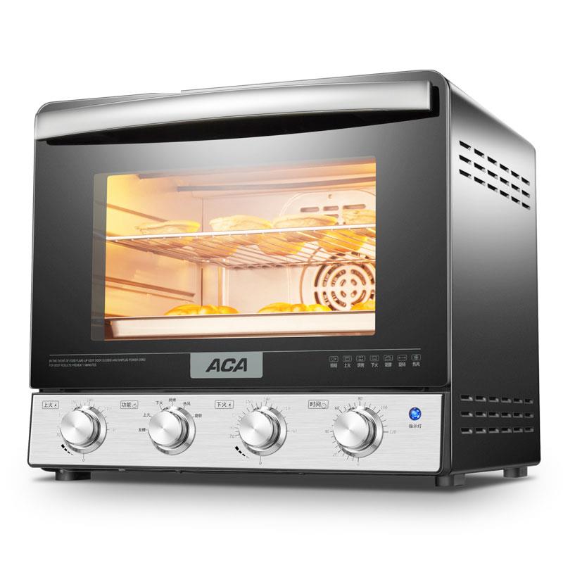 ACA/北美电器 ATO-M38AC家用小型烘焙多功能38L大容量烤蛋糕烤箱