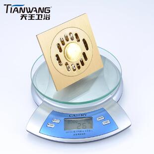 直销新款天王卫浴 铜本色加厚深水封地漏10x10洗衣机双用