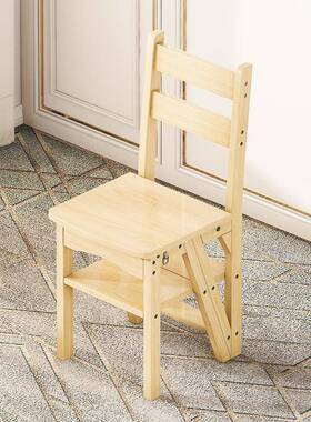 梯椅家用梯椅子折叠伸缩子两用实木梯凳室内UEC楼登多高人字梯梯