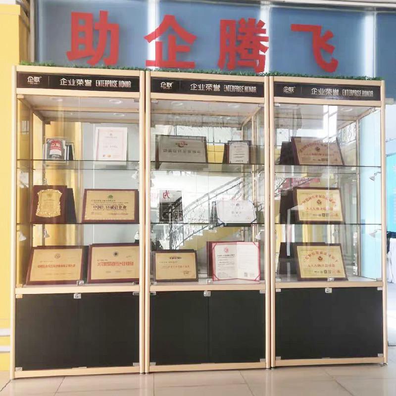 定制奖杯奖牌合格证展示柜办公玻璃展柜证书荣誉墙创意陈列架南京