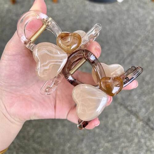 Heart-Shaped Hair Clamp for Women, 2024 New Style Bun Clip,