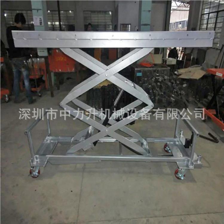 DPZ-0.5升30不锈钢移动电动升降平台车不锈钢手推电充电4台式平车