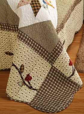 夏欧美洗家用印OZP花绗缝被水浦江印花三件套绗春被三缝件套厂家