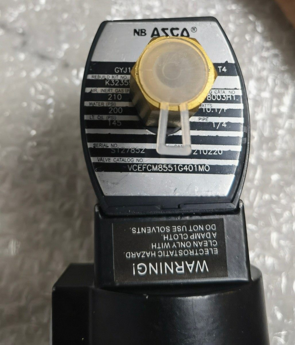 ASCO电磁阀VCEFCM8551G401MO，