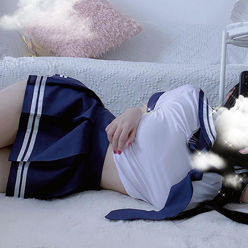 Sexy lingerie female sexy student uniform temptation