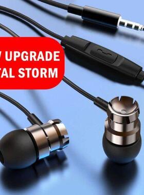 Wired Headphones With Microphone For Laptop Metal In Ear