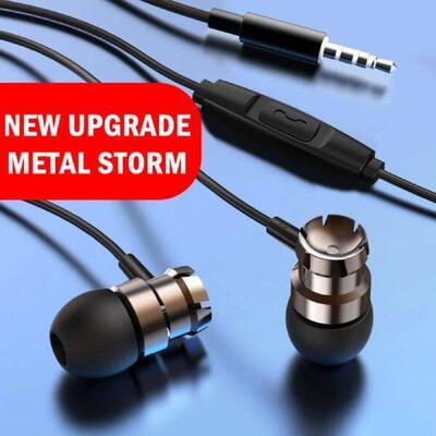 Wired Headphones With Microphone For Laptop Metal In Ear