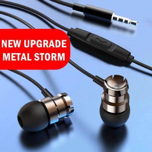 Wired Headphones With Microphone For Laptop Metal In Ear