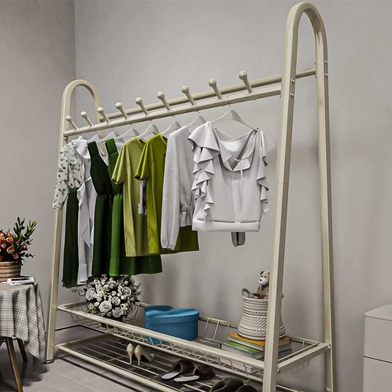 挂衣架落地卧室家用晾衣架简易衣帽架室内阳台凉衣服落地杆式架子