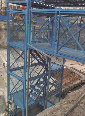 施工安全爬梯组合式梯笼箱式安全梯笼基坑通道梯笼护笼式爬梯