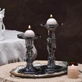 欧式 饰摆件 轻奢水晶玻璃烛台蜡烛底座浪漫婚庆婚礼拍摄道具餐桌装