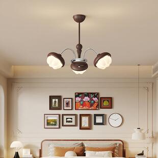 中古护风客厅吊灯全谱眼山竹法灯餐厅灯式灯具奶油风氛围光感主卧