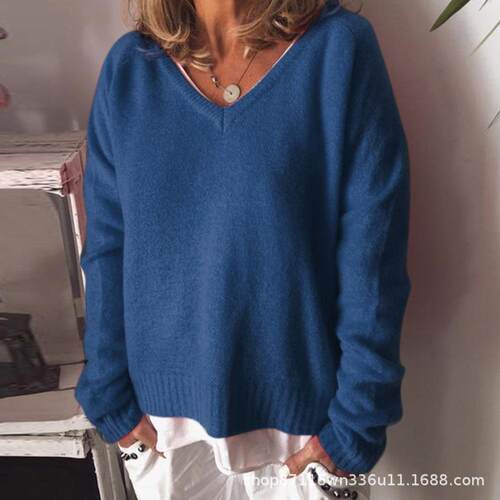 Long sleeved sweater knitted sweater for women