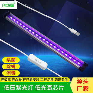 厂家直销LED紫光灯管USB接口荧光壁画UV固化检测灯消毒灯紫外线灯
