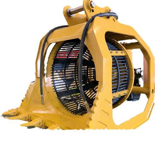 挖机筛分斗液压旋转筛分器沙石筛分设备 挖机装液压滚筒筛 筛石子