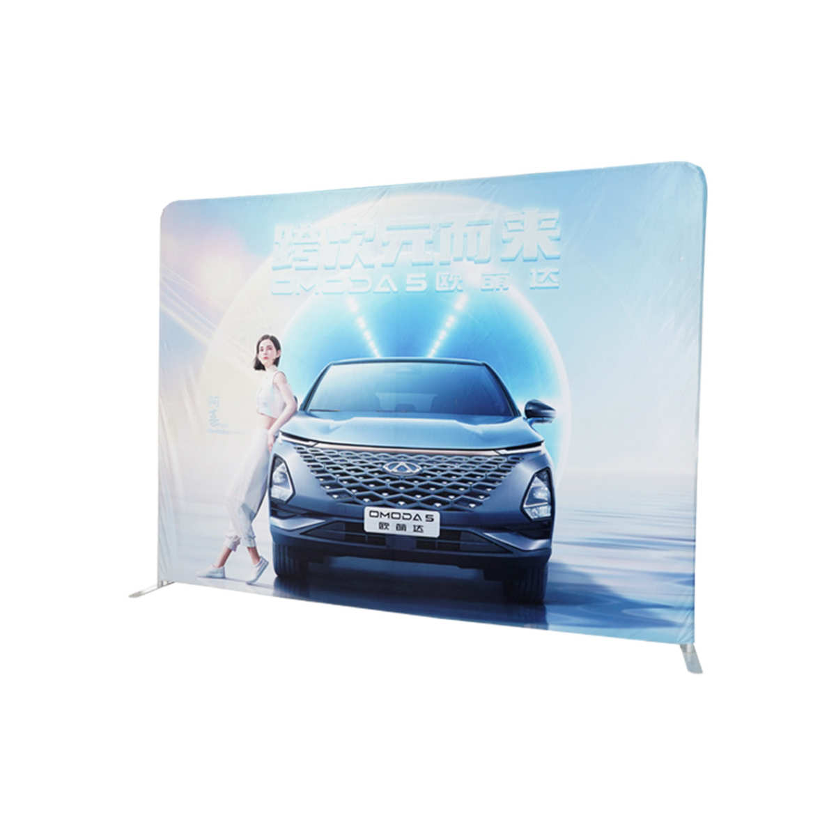 签名墙快幕秀活动背景广告铝合金展示架直型弧形快幕秀展架定 制