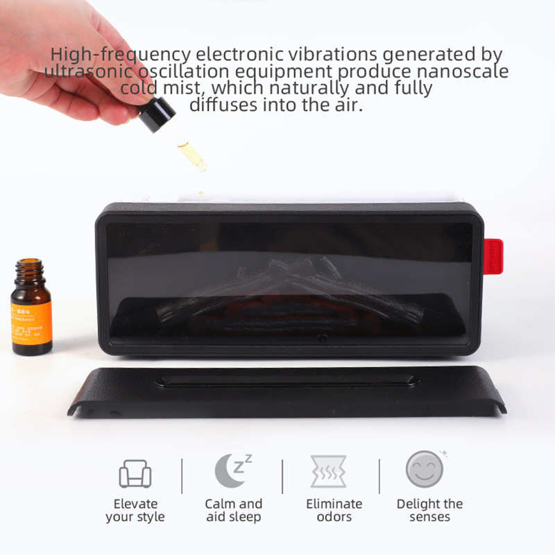 遥控香薰机家用卧室冷喷雾空气加湿器3D仿真七彩火焰氛围灯